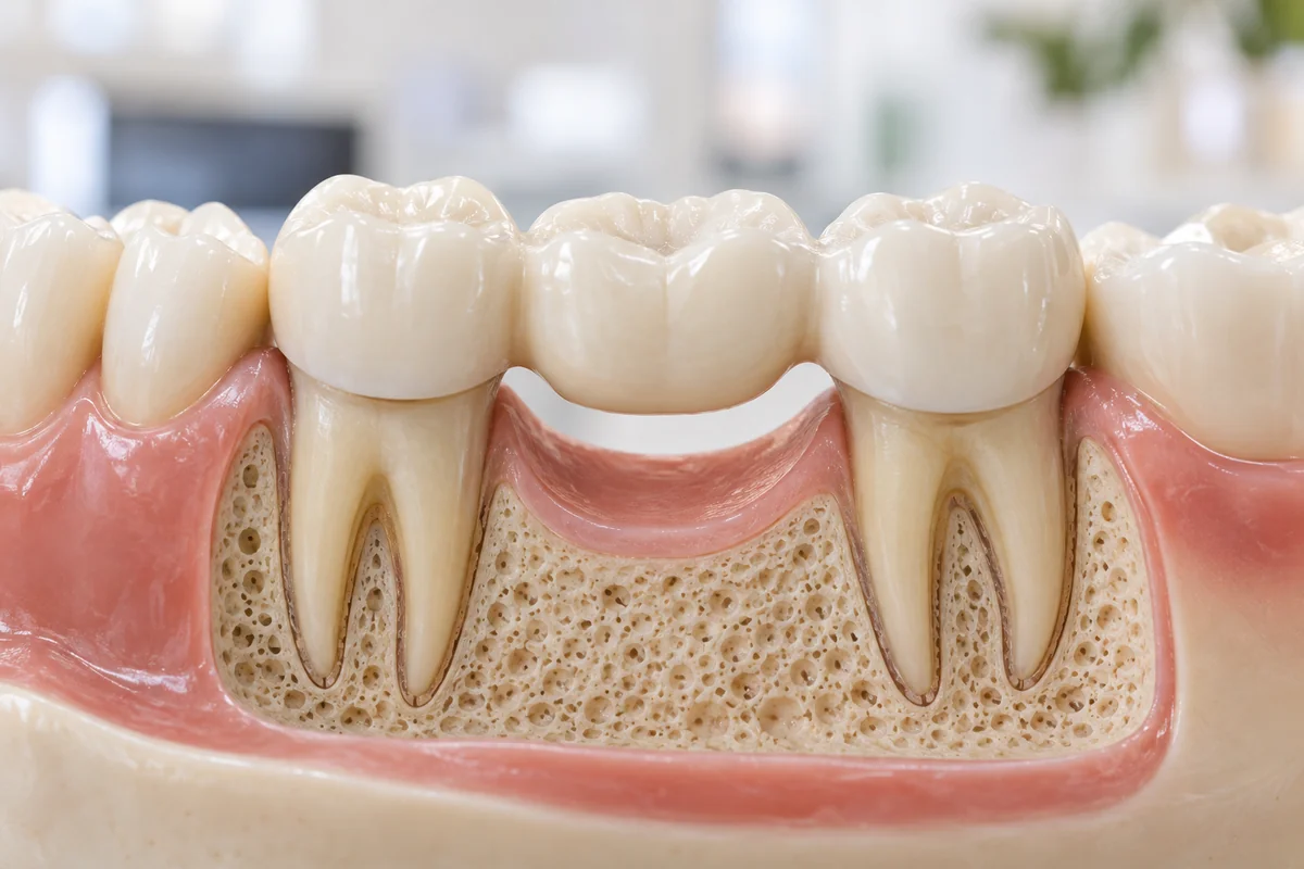 puente sobre dientes naturales
