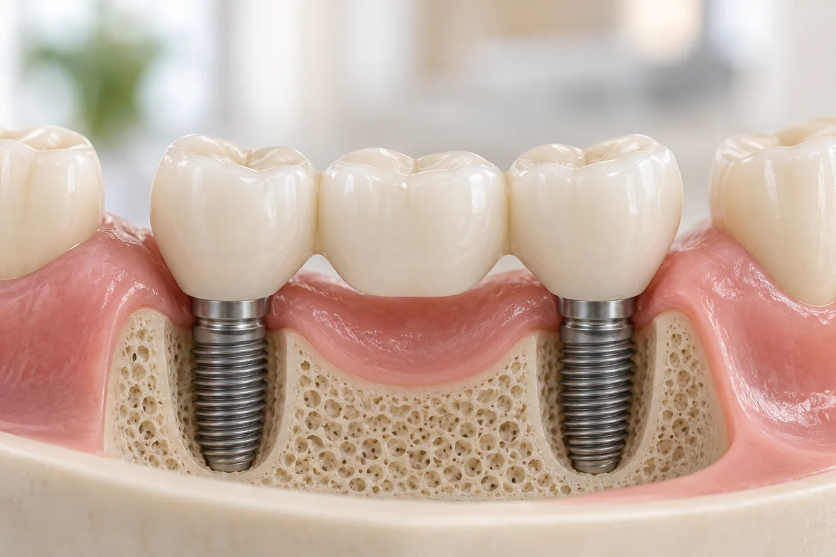 puente sobre implantes
